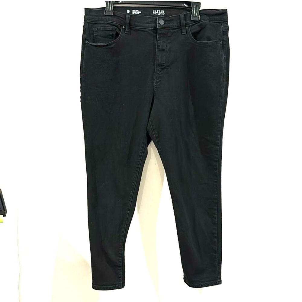 🌺A.N.A.Black High Rise Skinny Ankle Size 16 Super Cute!
